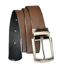 Leather Belt For Men  Boys Reversible Black and Brown-thumb1