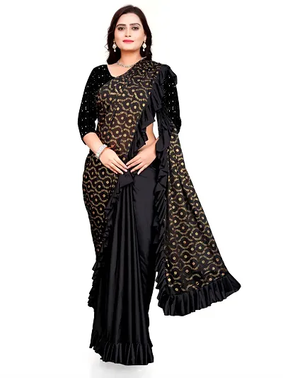 Stylish Malai Silk Saree with Blouse piece For Women