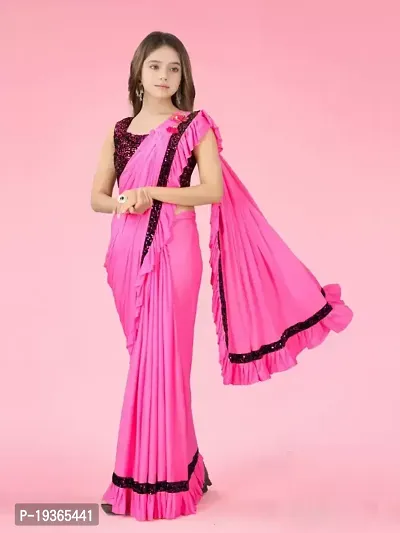 Stylish Malai Silk Saree with Blouse piece For Women-thumb0