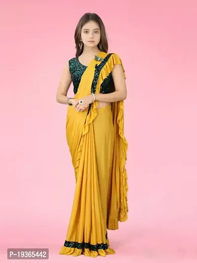 Stylish Malai Silk Saree with Blouse piece For Women-thumb0