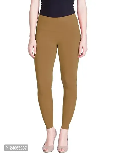 Premium Quality Solid Leggings with Elasticated Waist For Women-thumb0