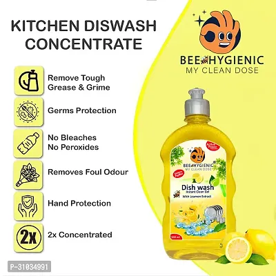 Bee Hygienic Dishwash Liquid Gel 500ml-thumb4