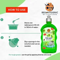 Bee Hygienic Dishwash Liquid Gel Lime Dish Cleaning Gel 500ml-thumb1