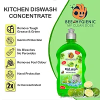 Bee Hygienic Dishwash Liquid Gel Lime Dish Cleaning Gel 500ml-thumb2