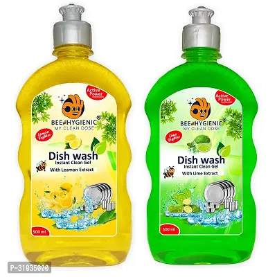 Bee Hygienic Dishwash Liquid Gel 500ml - Pack of 2