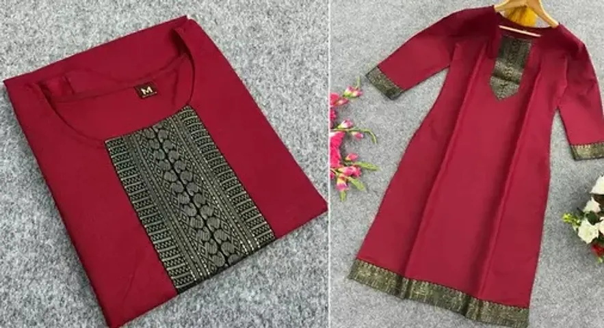 Elegant Cotton Solid A-Line Kurta