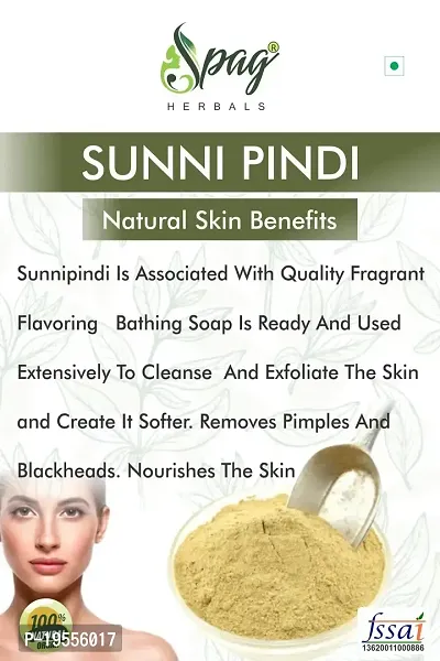 SPAG HERBALS natural sunnipindi bath nalugu pindi tan removal scrub skin face powder 250G-thumb3