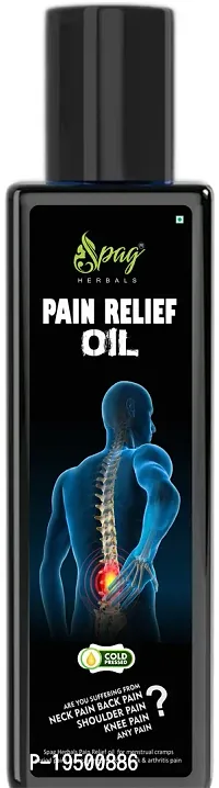 Spag Herbals Pain Relief oil for body, menstrual Pain, Cracked Heels Pain, Burning Feet, fit stiffness, healthy muscles, stress free, neck, Elbow, swelling, shoulder joints, knee tail 110 ML