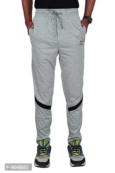 Comfortable Cotton Grey Regular Fit Track Pant For Men-thumb0