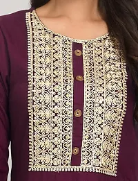 belfry Ethnic Ware Women's Printed Cotton 3/4 Sleev Straight Kurta Color:- (Offwhite) (B-Kurti-$Parent)-thumb3