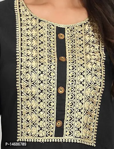 belfry Ethnic Ware Women's Printed Cotton 3/4 Sleev Straight Kurta Color:- (Offwhite) (B-Kurti-$Parent)-thumb4