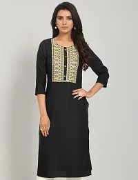 belfry Ethnic Ware Women's Printed Cotton 3/4 Sleev Straight Kurta Color:- (Offwhite) (B-Kurti-$Parent)-thumb4