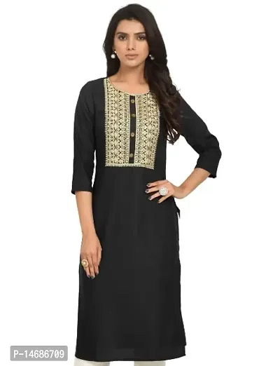 belfry Ethnic Ware Women's Printed Cotton 3/4 Sleev Straight Kurta Color:- (Offwhite) (B-Kurti-$Parent)-thumb0