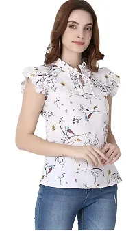 Falu Enterprise Floral Print Sleeveless Crop Top for Women-thumb3