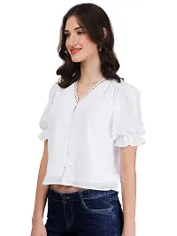 Falu Enterprise Women's Solid Peplum Top with Princess Sleeve; Office wear, Summer Wear-thumb2