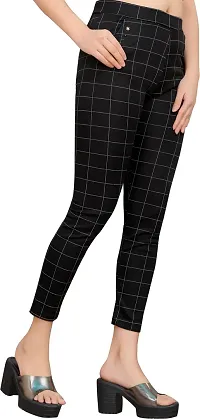 Stylish Black Cotton Lycra Solid Jeggings For Women-thumb3