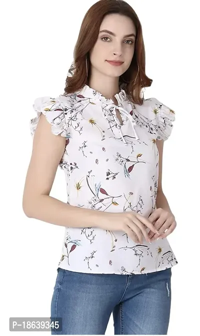 Falu Enterprise Floral Print Sleeveless Crop Top for Women-thumb4