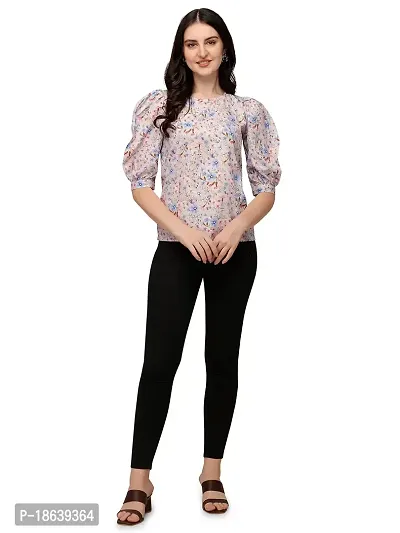 Falu Enterprise Floral Print Blouson Top for Women