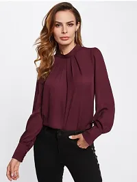 Falu Enterprise Women's Puff Georgette Full Sleeve Top-thumb3