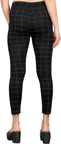 Stylish Black Cotton Lycra Solid Jeggings For Women-thumb1