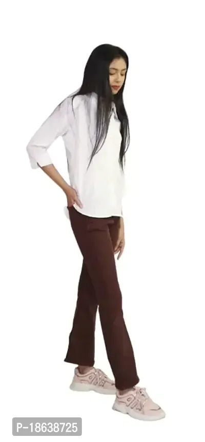 Women's Bellbottom Denim Jeans Regular Fit Casual Wear/Office Wear Brown-thumb2