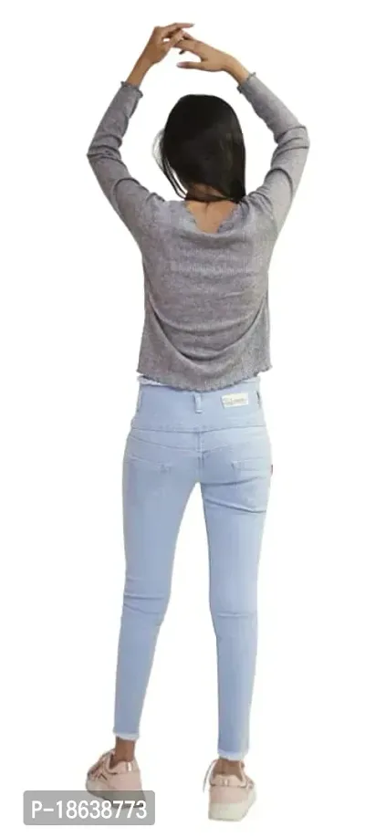 Denim Full Length High Rise Women Skinny Jeans for Woman-thumb3