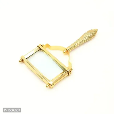 DESIGNER LIBRARY- Rectangular Jardin Magnifier Made by Stainless Steel  Aluminum  Glass with Gold Finish | Rectangular Size- 9.5 X 5 X 0.5 Inches, Glass Size- 4 X 2.5 Inches-thumb4