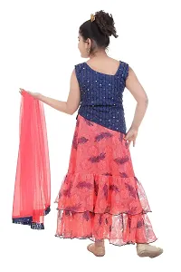 YAYAVAR Girl's Satin  Net Readymade Lehenga Choli with Dupatta-thumb2