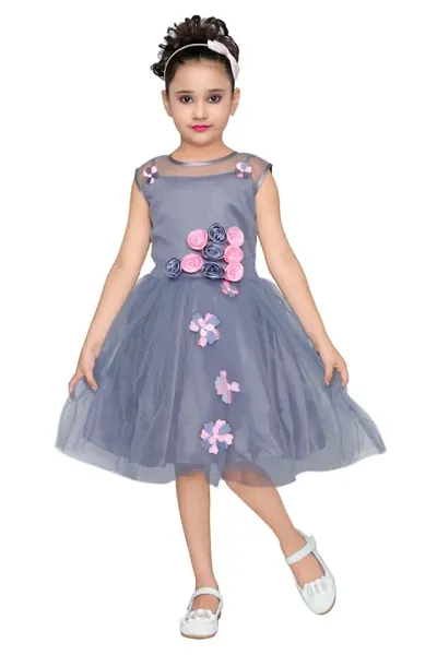 Cutie Pie Kids Girls Festive/Party Wear Designed Frock