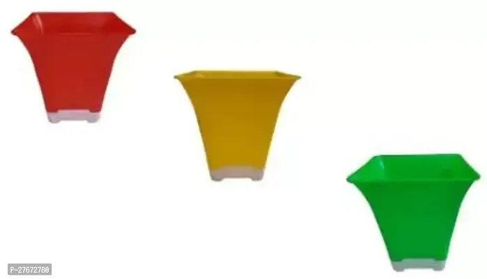 Naturally Green Square Conical Plant Container Set Pack Of 3