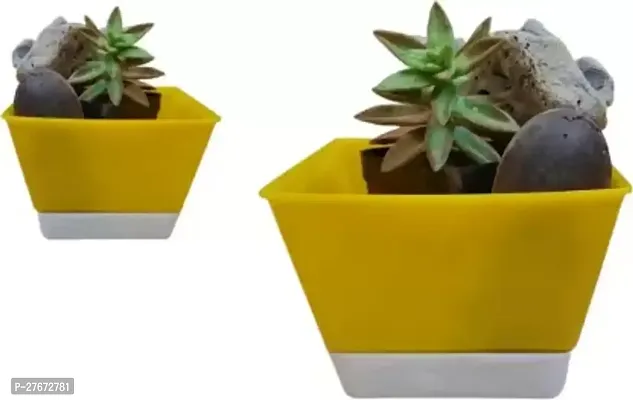 Naturally Green Self Watering Square Plant Container Set Pack Of 2