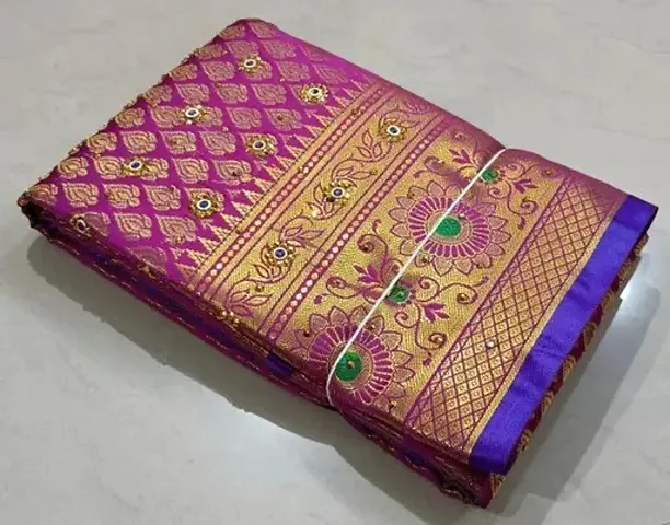 Banarasi Art Silk Brocade Saree with Blouse Piece for Women