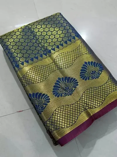 Stylish Women Banarasi Silk Saree with Blouse piece