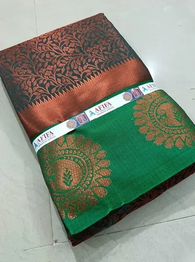 Stylish Women Brocade Saree with Blouse piece