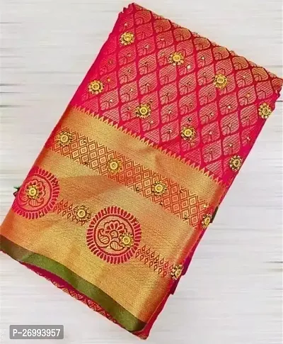 Stylish Women Brocade Saree with Blouse piece