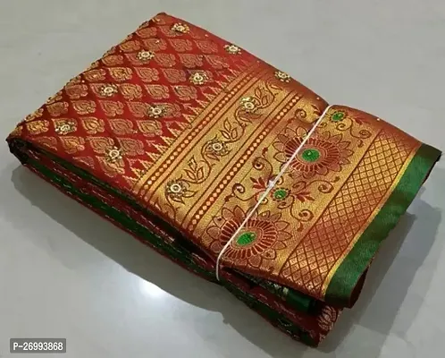 Stylish Women Brocade Saree with Blouse piece