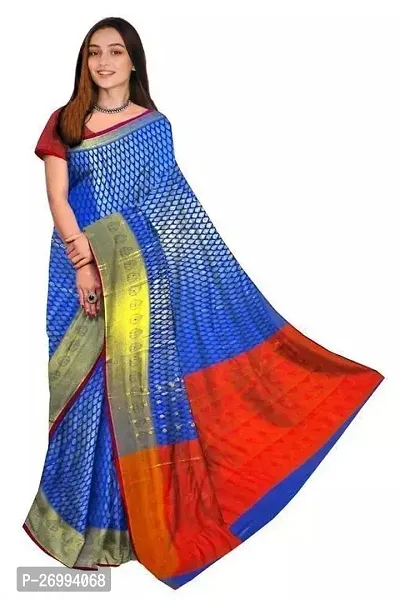 Stylish Women Banarasi Silk Saree with Blouse piece