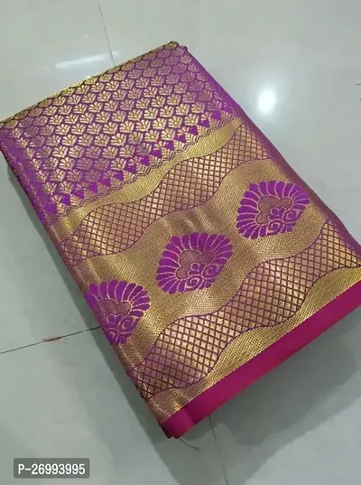 Stylish Women Banarasi Silk Saree with Blouse piece