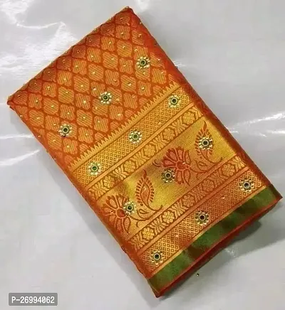 Stylish Women Banarasi Silk Saree with Blouse piece