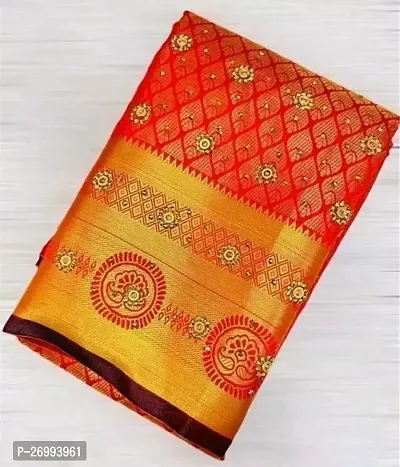 Stylish Women Brocade Saree with Blouse piece