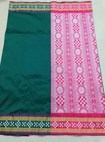 Soft Papa Silk Sambhalpuri Woven Saree with Blouse Piece