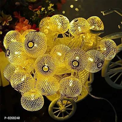 16 LED Premium Metal Ball String Light for Home Decoration