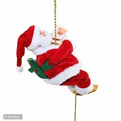 Decorative Climbing Santa Claus with Light and Loud Music (Red)