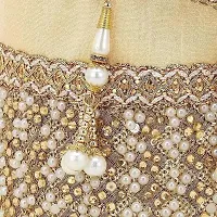 SWASTIKA Raw Silk Golden Stone Work Wedding Traditional Indian Wristlet Embroidered Potli Handbag for Women-thumb2