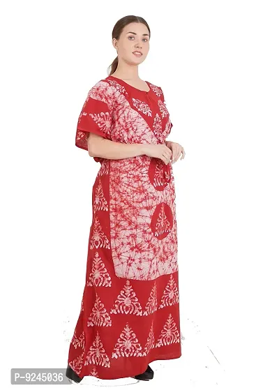 Onekbhalo Women's Cotton Printed Maxi Nighty (Onekbhalo-Jaipuri_Multicolor_XL)-thumb2