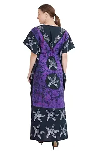 Onekbhalo Women's Cotton Floral Maxi Length Nighty (OK_Purple_Free Size)-thumb1