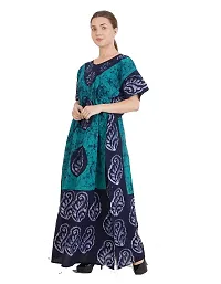 Onekbhalo Women's Woolen Embroidered Maxi Nighty (Kashmiri, Purple, Free Size)-thumb3