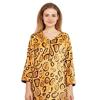 Onekbhalo Women's Woolen Winter Nighty Full Sleeve Nighty Maxi Nightgown (Yellow_Size_40)-thumb4