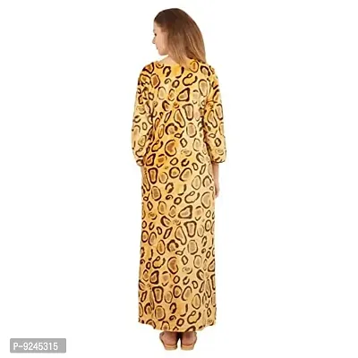 Onekbhalo Women's Woolen Winter Coatswool Nighty Wool Blend Robe/Housecoat/Night Gown 40 Size Multicolor-thumb5