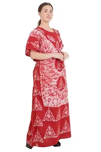 Onekbhalo Women's Cotton Floral Maxi Length Nighty (OK_Pink_Free Size)-thumb1